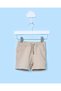 Infant Boys Beige Pull-On Knit Shorts