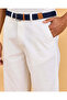 Men White Belted Chino Shorts - 4