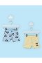 Infant Boys Beige and Blue & Mickey Mouse Shorts Set (2 Piece)