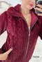 Embroidery Detail Rabbit Textured Fur Jacket 7K004 - 5