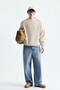 Washable oversize sweatshirt with text
