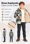 Boy's Plaid Hooded Zippered Plush Lined Jacket Coat Lumberjack Shirt Ak1665 - 2