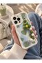 iPhone 14 Pro Max Flower Charmli Patterned Ecru Color Case - 2