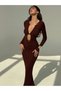 Rochie maxi, maro