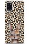 Samsung Galaxy A31 Compatible Leopard Pattern Rabbit Pattern Transparent Phone Case