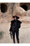 Black Shawl Collar Lolita Fur - 6