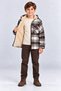 Boy's Plaid Hooded Zippered Plush Lined Jacket Coat Lumberjack Shirt Ak1665 - 4