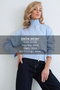 Women's Blue Double Zipper Cardigan Alc-X15900 - 2