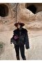 Black Shawl Collar Lolita Fur - 4