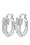 Rope Silver Color Women's Earrings - 3