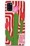 Samsung Galaxy A31 Compatible Cactus Patterned Transparent Phone Case