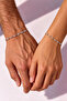 2-Piece Unisex Stainless Steel Silver Singapore Chain Bracelet – Lover's Bracelet - 5