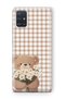 Samsung Galaxy M31S Compatible Flower Bouquet and Teddy Bear Pattern Transparent Phone Case