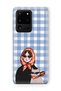 Samsung Galaxy S20 Ultra Compatible Transparent Phone Case with Shawl and Cat Pattern for Women