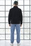 Men's Zippered 3-Pocket Black Long Cardigan Fleece - 5