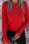 Red Standard Size Pullover with Drop Sleeves - 3