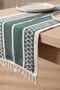 Haki Regina Cotton Tasseled Runner 35X145 cm - 5