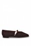 Elit Pm371 K27141 Women's Genuine Leather Ballerinas Brown - 2