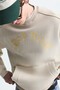 Washable oversize sweatshirt with text - 6