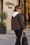 Levure Women's Mobile Combed Cotton Hooded High Collar Thin Fiber Quilted Coat - 8