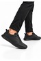 Bzc 198 Men's Black Genuine Leather Rubber Laced Orthopedic Lightweight Comfortable Soft Casual Daily Shoes - 3