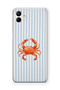 Samsung Galaxy A04 Compatible Crab Pattern Transparent Phone Case