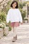 Children's Unisex Sweater – 100% Cotton 3 Yarns, Soft Texture, Thick and Warm Winter Sweatshirt White - 2