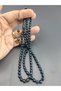 Halil Hilmi Master's Work Malahit Embroidered Pearl Black Kuka Prayer Rosary Certified 10553 - 4