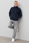 Men's Winter Loose Fit Smoked Fleece with 3 Zipper Pockets - 2