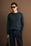 Dean Wool Blend Crew Neck Knitwear Sweater Petrol - 2