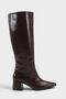 Women's Mordi Short Heeled Boots - Brown-Patent Leather - 4