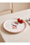 Rmz Gi̇yi̇m Farkiyla Hello Kitty Printed Ceramic Cake Plate 21 cm
