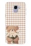 Samsung Galaxy J6 Compatible Flower Bouquet and Teddy Bear Pattern Transparent Phone Case
