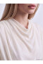 Esvab • Modern & Distinctive Draped Roba Collar Gathered Blouse - 5