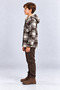 Boy's Plaid Hooded Zippered Plush Lined Jacket Coat Lumberjack Shirt Ak1665 - 3