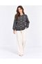 Women's Pearl Detailed Buttoned Crew Neck Long Fleece Knitwear Jacket - 7