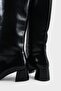 Women's Mordi Short Heeled Boots - Black-Patent Leather - 5