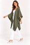 Women's Bat Sleeve Single Layer Casual Knitwear Poncho Cardigan - 7