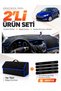 Dashboard Cover + Thai Feather Trunk Bag + Sticker Set Compatible with Ford Focus 3 (2011-2016) - Fo012