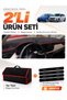 Dashboard Cover + Thai Feather Trunk Bag + Sticker Set Compatible with Skoda Scala (2020-2026) - Sk005