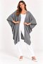Women's Bat Sleeve Single Layer Casual Knitwear Poncho Cardigan - 5