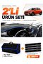 Fi̇at Egea Cross (2021-2026) Compatible Glove Box Cover with Tablet Holder + Feather Luggage Bag Set - Fi012