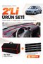Opel Corsa C (2001-2011) Compatible Glove Box Cover + Tay Feather Trunk Bag + Sticker Set - Op007