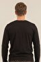 Men's Black Long Sleeve Pajama Top - 4