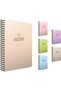 Pastoral Notebook A4 96 Sheets Unlined Spiral Plastic Cover 1 Piece Modern Color Options
