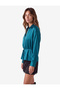 Regular Fit Notched Collar Long Sleeve Tie-Up Satin Shirt - 2