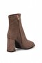 26Blg414-5 Women's Zippered Heeled Boots Soil - 4