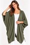 Women's Bat Sleeve Single Layer Casual Knitwear Poncho Cardigan - 3