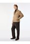 Wool Blend Long Sleeve Pocketed Zippered Shirt Collar Cashmere Jacket - 3