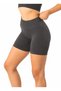 Women's High Waist Scrunch Tightening Anthracite Gray Short Shorts Tights 13 cm Push up Fitness Sports Tights - 5